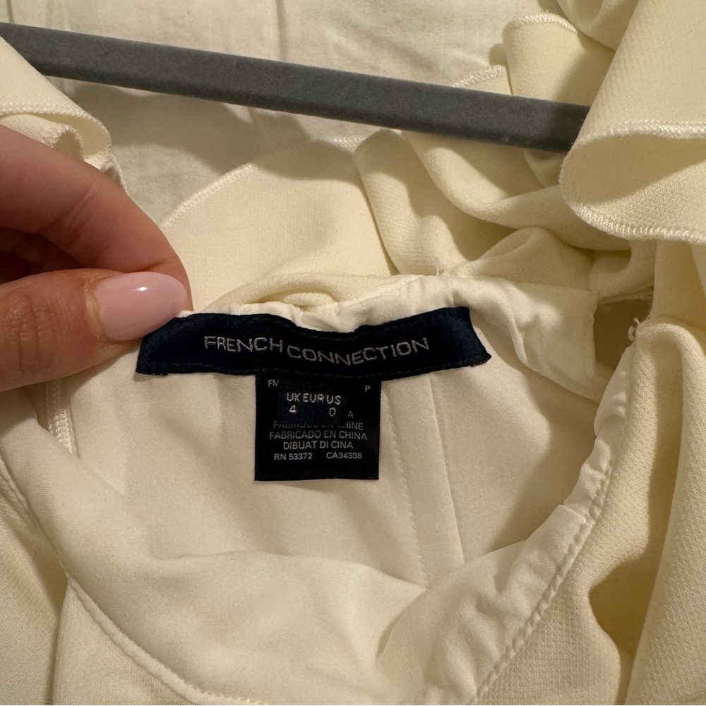 French Connection Ivory Ruffle Dress - Picture 3 of 5